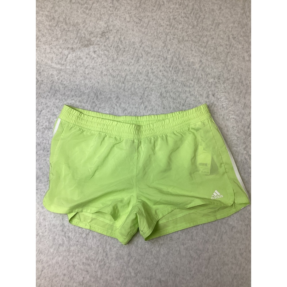 Adidas Pacer 3-Stripe Training Shorts Lime Green Women XL IM2339